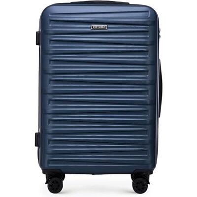 WITTCHEN Skyspeed Line Valise moyenne Valise à coque dure à roulettes ABS Trolley de voyage Serrure combinée Poignée télescopique 4 roulettes Bleu marine Brussels Airlines/Ryanair/TUI fly Belgium WITTCHEN Skyspeed Line Valise moyenne Valise à coque dure à roulettes ABS Trolley de voyage Serrure combinée Poignée télescopique 4 roulettes Bleu marine Brussels Airlines/Ryanair/TUI fly Belgium