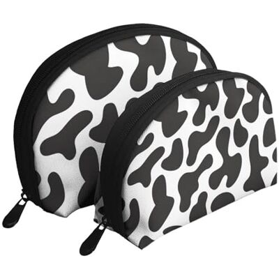 KEDDJI Lot de 2 trousses de maquillage avec motif sans couture avec vache à pois, sac de rangement pour femme, petit porte-monnaie, trousse de toilette, trousse de maquillage, comme sur l'image, One Size, KEDDJI Lot de 2 trousses de maquillage avec motif sans couture avec vache à pois, sac de rangement pour femme, petit porte-monnaie, trousse de toilette, trousse de maquillage, comme sur l'image, One Size,