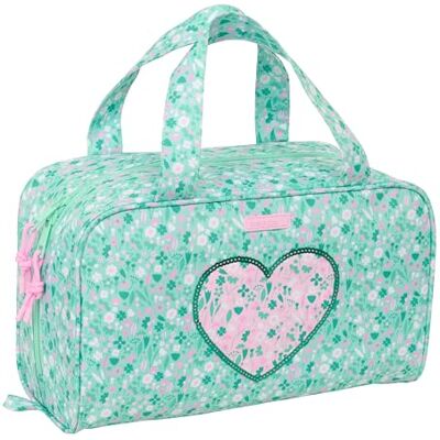 safta CUORE Trousse de toilette rectangulaire avec poignée, adaptable à la voiture, idéale pour les enfants de 5 à 14 ans, confortable et polyvalente, qualité et résistance, 31 x 14 x 19 cm, Menthe safta CUORE Trousse de toilette rectangulaire avec poignée, adaptable à la voiture, idéale pour les enfants de 5 à 14 ans, confortable et polyvalente, qualité et résistance, 31 x 14 x 19 cm, Menthe
