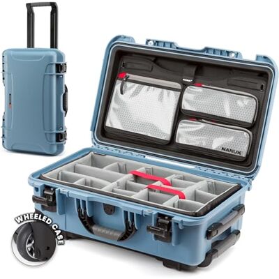 NANUK 935 Pro Photo Kit Valise Rigide étanche pour Appareil Photo, avec séparateurs rembourrés et roulettes, 56 x 36 x 23 cm Antipoussière et résistante aux Chocs, Bagage Cabine (Cyan) NANUK 935 Pro Photo Kit Valise Rigide étanche pour Appareil Photo, avec séparateurs rembourrés et roulettes, 56 x 36 x 23 cm Antipoussière et résistante aux Chocs, Bagage Cabine (Cyan)