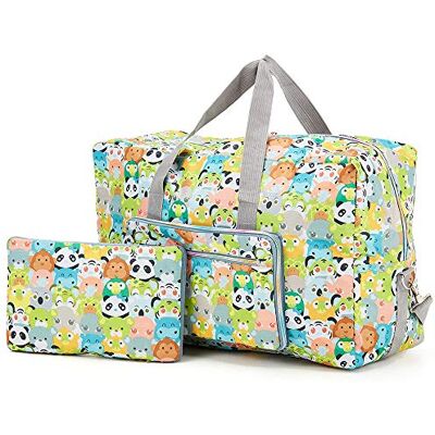 Arxus Grand Sac Fourre-Tout Pliable, Bagage à Porter, avec Bandoulière (Empreinte d'animal) Arxus Grand Sac Fourre-Tout Pliable, Bagage à Porter, avec Bandoulière (Empreinte d'animal)