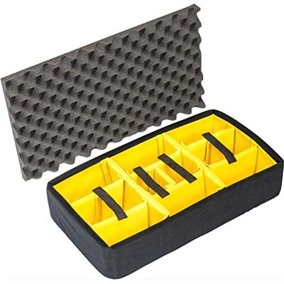 PELI 1555 Kit de séparateurs rembourrés, Accessoire de la Valise Protector Originale, Compatible avec : 1550, Couleur : Noir/Jaune PELI 1555 Kit de séparateurs rembourrés, Accessoire de la Valise Protector Originale, Compatible avec : 1550, Couleur : Noir/Jaune