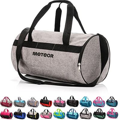 meteor Sac de Sport 25L Femme Homme Enfant Fille Bag Sac Voyage Bagage Duffel Fitness Gym Vacances bandoulière Fitness Travail avec Compartiment à Chaussures Séparé (25 L, Gris Melange/Noir), Gris meteor Sac de Sport 25L Femme Homme Enfant Fille Bag Sac Voyage Bagage Duffel Fitness Gym Vacances bandoulière Fitness Travail avec Compartiment à Chaussures Séparé (25 L, Gris Melange/Noir), Gris