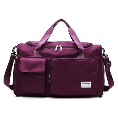 Luminexia Sac de voyage, sac fourre-tout, grand sac de sport avec plusieurs poches, sac de week-end, sac fourre-tout de voyage unisexe, sac de voyage étanche (multicolore en option), violet foncé, 48*28*28cm Luminexia Sac de voyage, sac fourre-tout, grand sac de sport avec plusieurs poches, sac de week-end, sac fourre-tout de voyage unisexe, sac de voyage étanche (multicolore en option), violet foncé, 48*28*28cm