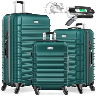 KESSER ® Set de 3 valises à Coque Dure, Set de valises de Voyage, Trolley Valise, INCL. Balance de Valise + étiquette de Bagage, Valise à roulettes, Serrure, 4 roulettes, Poignée télescopique M-L-XL KESSER ® Set de 3 valises à Coque Dure, Set de valises de Voyage, Trolley Valise, INCL. Balance de Valise + étiquette de Bagage, Valise à roulettes, Serrure, 4 roulettes, Poignée télescopique M-L-XL