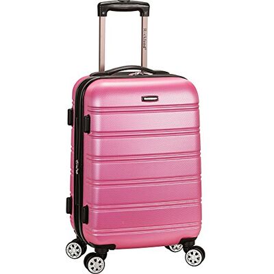 Rockland Santa Fe Valise rigide à roulettes pivotantes, rose, Carry-On 20 Rockland Santa Fe Valise rigide à roulettes pivotantes, rose, Carry-On 20