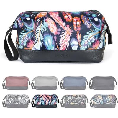 KINSTON Trousse de Toilette Grande Ouverture Zippée, Organisateur Multifonction en Polyester Résistant avec Fond Imperméable, Poches Intérieures et Poignée, Multi-Usage Voyage & Quotidien. KINSTON Trousse de Toilette Grande Ouverture Zippée, Organisateur Multifonction en Polyester Résistant avec Fond Imperméable, Poches Intérieures et Poignée, Multi-Usage Voyage & Quotidien.
