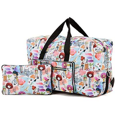 Arxus Grand Sac Fourre-Tout Pliable, Bagage à Porter, avec Bandoulière (Peinture Fille) Arxus Grand Sac Fourre-Tout Pliable, Bagage à Porter, avec Bandoulière (Peinture Fille)
