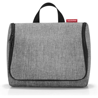 reisenthel Trousse de toilette XL pratique avec crochet, matériau imperméable, Twist Silver., Einheitsgröße, Trousse de toilette reisenthel Trousse de toilette XL pratique avec crochet, matériau imperméable, Twist Silver., Einheitsgröße, Trousse de toilette
