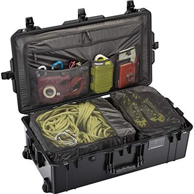 PELI 1615TRVL Travel Air Case Bagage à roulettes résistant aux chocs, étanche et imperméable à la poussière, capacité 70 L, fabriqué aux États-Unis, avec compartiments pour vêtements, noir PELI 1615TRVL Travel Air Case Bagage à roulettes résistant aux chocs, étanche et imperméable à la poussière, capacité 70 L, fabriqué aux États-Unis, avec compartiments pour vêtements, noir