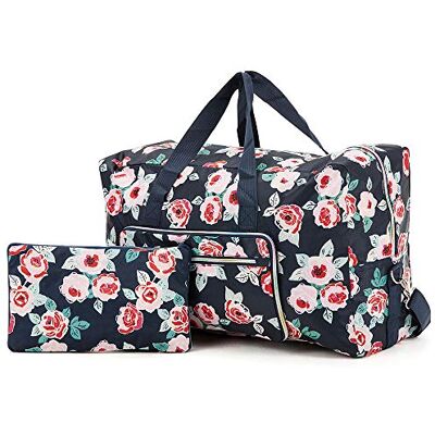 Arxus Grand Sac Fourre-Tout Pliable, Bagage à Porter, avec Bandoulière (Une Rose) Arxus Grand Sac Fourre-Tout Pliable, Bagage à Porter, avec Bandoulière (Une Rose)
