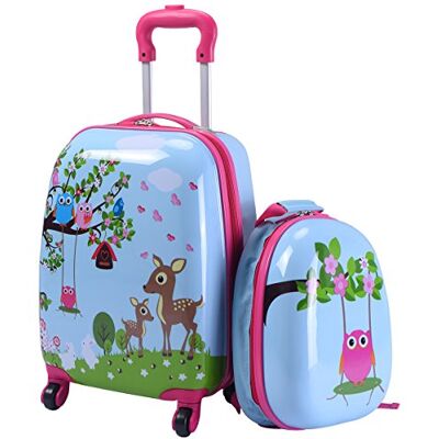 COSTWAY Valise Enfant Sac à Dos, Cerf, S, Valise COSTWAY Valise Enfant Sac à Dos, Cerf, S, Valise