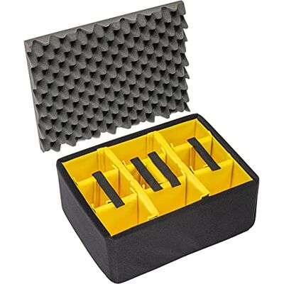 PELI 1557AIRDS Kit de séparateurs rembourrés, Accessoire de la Valise Air Originale, Compatible avec : Air 1557, Couleur : Noir/Jaune PELI 1557AIRDS Kit de séparateurs rembourrés, Accessoire de la Valise Air Originale, Compatible avec : Air 1557, Couleur : Noir/Jaune