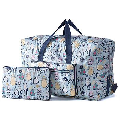 Arxus Grand Sac Fourre-Tout Pliable, Bagage à Porter, avec Bandoulière (Sourire Chat) Arxus Grand Sac Fourre-Tout Pliable, Bagage à Porter, avec Bandoulière (Sourire Chat)