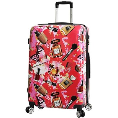 A1 FASHION GOODS Valise à roulettes rigides et extensibles Imprimé cosmétique, Multicolore, Large 28" Check-in Size, Valise A1 FASHION GOODS Valise à roulettes rigides et extensibles Imprimé cosmétique, Multicolore, Large 28" Check-in Size, Valise