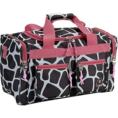 Rockland Sac de voyage Freestyle pour femme, motif girafe rose, Carry-On, Sac de voyage Rockland Sac de voyage Freestyle pour femme, motif girafe rose, Carry-On, Sac de voyage