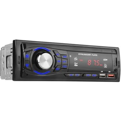 ElecPod Autoradio Bluetooth 1 DIN Stéréo voiture avec 2 ports USB, mains libres Bluetooth, radio FM, support MP3 via USB/SD/AUX, télécommande incluse Autoradio pour voiture 12 V (noir) ElecPod Autoradio Bluetooth 1 DIN Stéréo voiture avec 2 ports USB, mains libres Bluetooth, radio FM, support MP3 via USB/SD/AUX, télécommande incluse Autoradio pour voiture 12 V (noir)