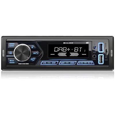 Caliber Autoradio DAB Plus & Bluetooth, 1 DIN, kit mains libres, profondeur d'encastrement 40 mm, 4 x 55 W, USB/SD/AUX, charge rapide 2,1 A (RMD035DAB) Caliber Autoradio DAB Plus & Bluetooth, 1 DIN, kit mains libres, profondeur d'encastrement 40 mm, 4 x 55 W, USB/SD/AUX, charge rapide 2,1 A (RMD035DAB)