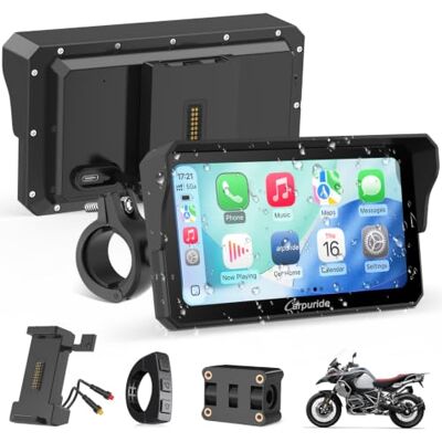 CARPURIDE W602S Pro Moto CarPlay Écran avec BM05 pour Plug-and-Play Sans Fil CarPlay & Android Auto, 6,25" Étanche Tactile Écran, OTA, Double Bluetooth, Interphone, Filaire Contrôleur, Navi. CARPURIDE W602S Pro Moto CarPlay Écran avec BM05 pour Plug-and-Play Sans Fil CarPlay & Android Auto, 6,25" Étanche Tactile Écran, OTA, Double Bluetooth, Interphone, Filaire Contrôleur, Navi.