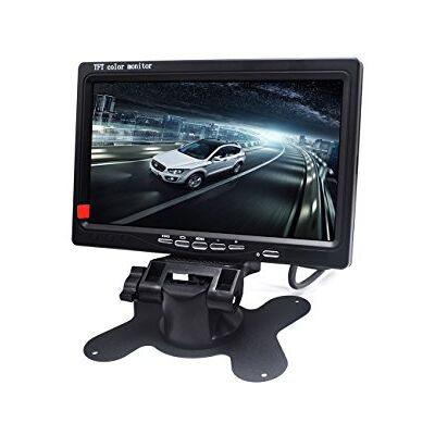 Pardarsey Écran LCD TFT rétroéclairé à LED 7" pour caméra de recul de voiture, lecteur DVD, caméra de service, STB, récepteur satellite et autres équipements vidéo Pardarsey Écran LCD TFT rétroéclairé à LED 7" pour caméra de recul de voiture, lecteur DVD, caméra de service, STB, récepteur satellite et autres équipements vidéo