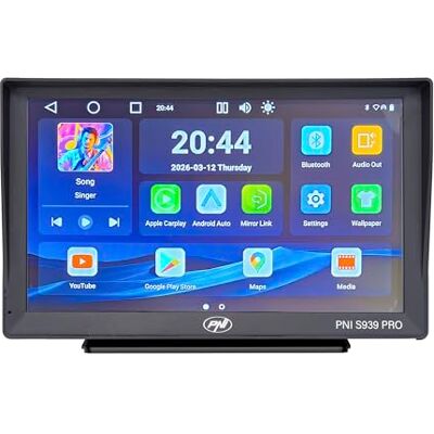 PNI Système de navigation GPS S939 Pro, écran 9", mémoire 64 Go, RAM DDR 4 Go, Android 13, émetteur FM, lien miroir, Apple Carplay et Android Auto PNI Système de navigation GPS S939 Pro, écran 9", mémoire 64 Go, RAM DDR 4 Go, Android 13, émetteur FM, lien miroir, Apple Carplay et Android Auto