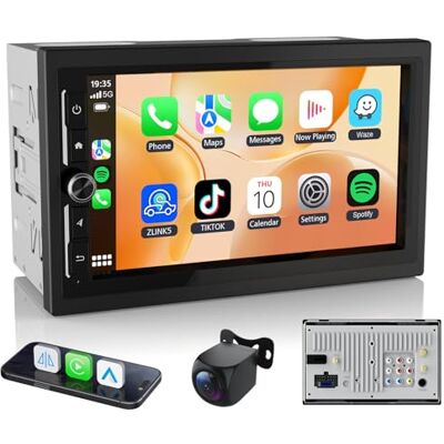 Haudio 7 Pouces DAB Autoradio avec Apple Carplay & Android Auto, 2 DIN IPS Ecran Tactile Stéréo avec Caméra Recul, Enceinte Bluetooth avec DSP, Commande Vocale, FM/AM/RDS/SWC, Convient Toutes Voitures Haudio 7 Pouces DAB Autoradio avec Apple Carplay & Android Auto, 2 DIN IPS Ecran Tactile Stéréo avec Caméra Recul, Enceinte Bluetooth avec DSP, Commande Vocale, FM/AM/RDS/SWC, Convient Toutes Voitures