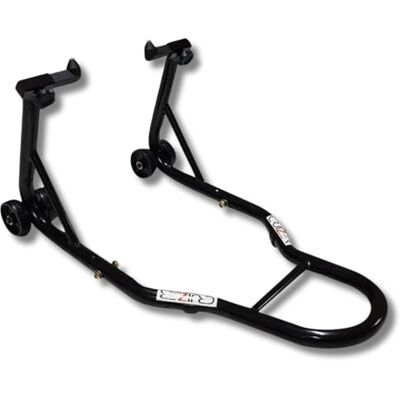 CRUIZER Béquille avant Moto Universelle, Cônes Réglables avec Curseur, Noir CRUIZER Béquille avant Moto Universelle, Cônes Réglables avec Curseur, Noir