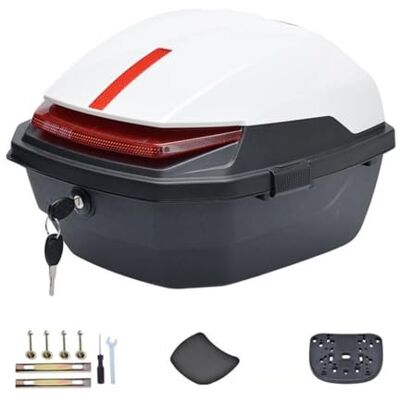 generic Coffre supérieur pour moto 36 x 40 x 28 cm, grand coffre en ABS imperméable, boîtier arrière universel pour casque, scooter et moto électrique, avec plaque de montage et cadenas generic Coffre supérieur pour moto 36 x 40 x 28 cm, grand coffre en ABS imperméable, boîtier arrière universel pour casque, scooter et moto électrique, avec plaque de montage et cadenas