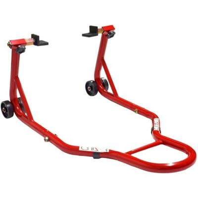 CRUIZER Béquille arrière Lève-moto Attaches à plaque réglable avec 4 roues sous-jacentes barres de renfort latéral avec charge maximale 300 kg CRUIZER Béquille arrière Lève-moto Attaches à plaque réglable avec 4 roues sous-jacentes barres de renfort latéral avec charge maximale 300 kg