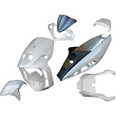 one by camamoto carénage complet en plastique compatible avec (cod. 77390110 white pearl phantom malaguti f12 lc liquid year 2003-2004-2005-2006-2007) one by camamoto carénage complet en plastique compatible avec (cod. 77390110 white pearl phantom malaguti f12 lc liquid year 2003-2004-2005-2006-2007)