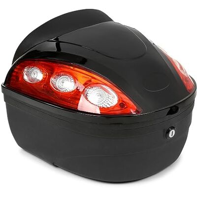 SEVICO Valise universelle, top case, pour casque, scooter, moto ou quad, noire (X4, 33 x 33 x 26 cm, 5kg) SEVICO Valise universelle, top case, pour casque, scooter, moto ou quad, noire (X4, 33 x 33 x 26 cm, 5kg)