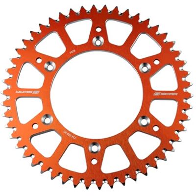 SCAR Couronne aluminium alu anti boue Compatible avec KTM SX/SXF/EXC/EXCF 125 150 250 300 350 450 500 93-23 52 dent SCAR Couronne aluminium alu anti boue Compatible avec KTM SX/SXF/EXC/EXCF 125 150 250 300 350 450 500 93-23 52 dent