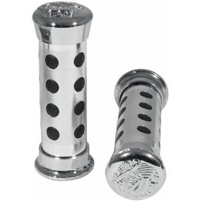 A-pro Poignées de guidon personnalisées pour moto, scooter universel, diamètre 24/22 chromé A-pro Poignées de guidon personnalisées pour moto, scooter universel, diamètre 24/22 chromé