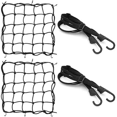 Awinker 2 filet araignée et 2 motos élastiques avec crochets pour fixer les bagages casque élastiques pour porte-bagages moto (2+2) Awinker 2 filet araignée et 2 motos élastiques avec crochets pour fixer les bagages casque élastiques pour porte-bagages moto (2+2)
