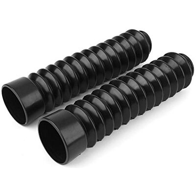 Keenso 2 Pcs Couverture de Fourche Avant Cache-Poussière, Couverture en Caoutchouc Bottes de Protection Protecteur d'Amortisseur Noir pour Moto WY125.GN125 Universel Keenso 2 Pcs Couverture de Fourche Avant Cache-Poussière, Couverture en Caoutchouc Bottes de Protection Protecteur d'Amortisseur Noir pour Moto WY125.GN125 Universel
