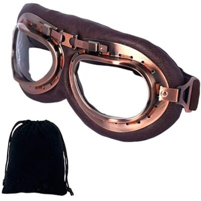 GTYHH 1 paire de lunettes de vélo, 1 sac noir, lunettes rétro de moto, lunettes d'avion, lunettes de ski pour randonnée GTYHH 1 paire de lunettes de vélo, 1 sac noir, lunettes rétro de moto, lunettes d'avion, lunettes de ski pour randonnée