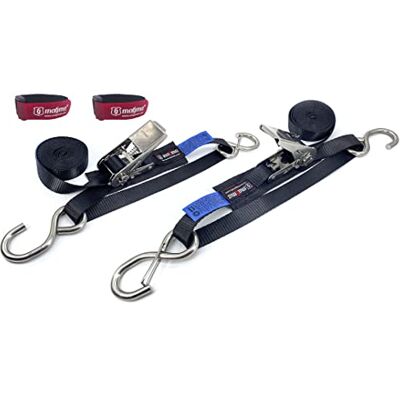 MAGMA 2 Stainless Steel Ratchet Tie Down Straps with Hooks Stainless steel. Belts Mooring and Hooking Straps Trailer Motorcycle Boat Boat Quad ATV Adjustable length. Breaking Force: 800 Kgf/unit MAGMA 2 Stainless Steel Ratchet Tie Down Straps with Hooks Stainless steel. Belts Mooring and Hooking Straps Trailer Motorcycle Boat Boat Quad ATV Adjustable length. Breaking Force: 800 Kgf/unit