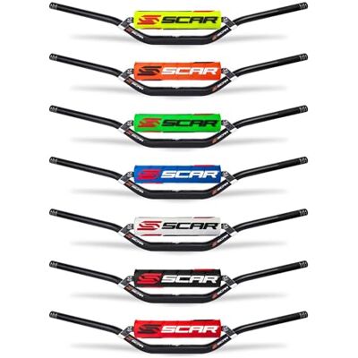 SCAR Guidon Moto Cross 22mm Moyen Alu Street Roadster Hornet CB Bandit GSR Z750 Mousse noire SCAR Guidon Moto Cross 22mm Moyen Alu Street Roadster Hornet CB Bandit GSR Z750 Mousse noire
