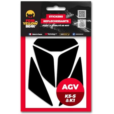 FEAR THE YELLOW BEAR YELLOW BEAR Fear The Yellow Bear© Easy Replica AGV K1 et K5™, Kit 5 Stickers réfléchissants REPOSITIONNABLES, pour Casque Moto, 3M™ Technology (Noir, AGV K1 & K5) FEAR THE YELLOW BEAR YELLOW BEAR Fear The Yellow Bear© Easy Replica AGV K1 et K5™, Kit 5 Stickers réfléchissants REPOSITIONNABLES, pour Casque Moto, 3M™ Technology (Noir, AGV K1 & K5)