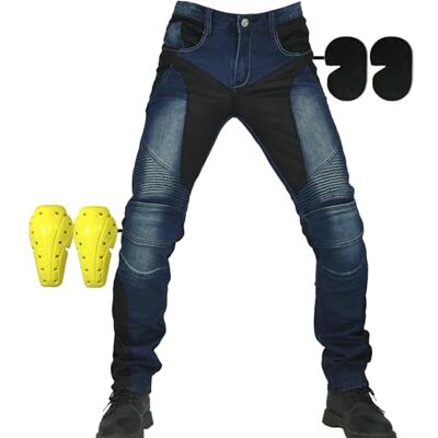 SHUOJIA Pantalons De Moto Pour Hommes Et Femmes, Jeans De Motard De Moto Protection Renforcée Pantalons De Moto Pantalons En Denim Pantalons De Course, A1, 4XL SHUOJIA Pantalons De Moto Pour Hommes Et Femmes, Jeans De Motard De Moto Protection Renforcée Pantalons De Moto Pantalons En Denim Pantalons De Course, A1, 4XL