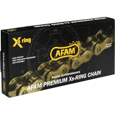 AFAM CHAINE de transmission 520 A520XSR-G or 110 maillons SUPER-RENFORCEE AFAM CHAINE de transmission 520 A520XSR-G or 110 maillons SUPER-RENFORCEE