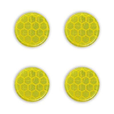 Cercles jaunes - Autocollants rétroréfléchissants 3D - 30x30 mm - 4 pièces Cercles jaunes - Autocollants rétroréfléchissants 3D - 30x30 mm - 4 pièces