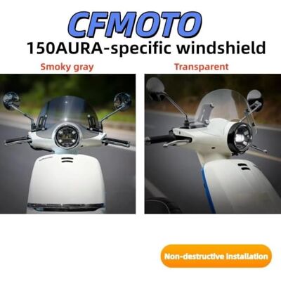 YUVMOTO Moto Pare-Brise Pour CF&Moto 150 AURA Pare-Brise Modifié Protection Poitrine Avant, Lunettes Coupe-Vent YUVMOTO Moto Pare-Brise Pour CF&Moto 150 AURA Pare-Brise Modifié Protection Poitrine Avant, Lunettes Coupe-Vent