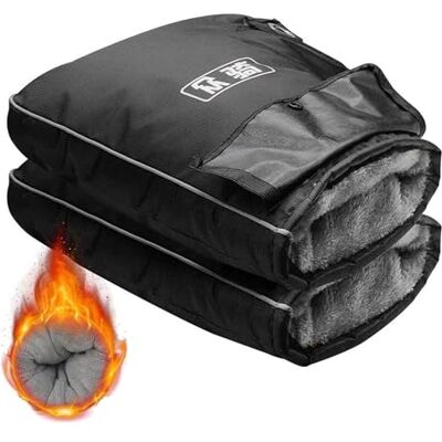 GSJNHY Gants de guidon de moto, scooter, épais et chaud, manchon de poignée de guidon résistant à la pluie, gants de protection d'hiver chauds pour motos, scooters, motoneiges GSJNHY Gants de guidon de moto, scooter, épais et chaud, manchon de poignée de guidon résistant à la pluie, gants de protection d'hiver chauds pour motos, scooters, motoneiges