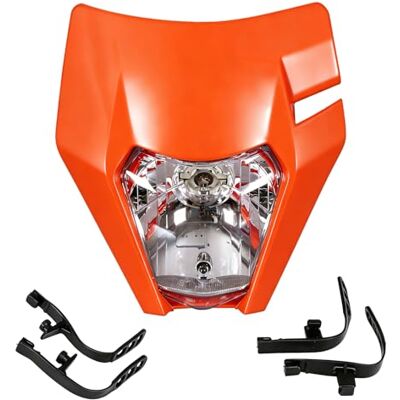 JFG RACING Phare avant de moto tout-terrain, masque de carénage pour moto tout-terrain, EXC250, SX250, SXF250, EXC450, SX350, SXF450, EXC525, 640LC4, Dirt Bike, Enduro, Supermoto JFG RACING Phare avant de moto tout-terrain, masque de carénage pour moto tout-terrain, EXC250, SX250, SXF250, EXC450, SX350, SXF450, EXC525, 640LC4, Dirt Bike, Enduro, Supermoto
