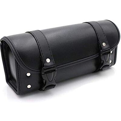 evomosa Sacoches Moto Sac à Outils Rond Sac Fourchette en Cuir PU Noir evomosa Sacoches Moto Sac à Outils Rond Sac Fourchette en Cuir PU Noir