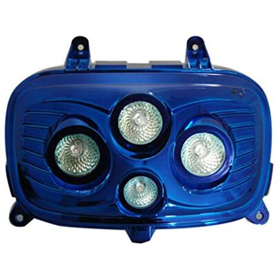 one Variante phare avant Booster ( by Camamoto Masque phare avant halogène de couleur bleu chromé compatible avec MBK BOOSTER/YAMAHA BWS à partir de 2004) one Variante phare avant Booster ( by Camamoto Masque phare avant halogène de couleur bleu chromé compatible avec MBK BOOSTER/YAMAHA BWS à partir de 2004)