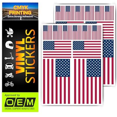 SOLNIT Autocollants moto en vinyle résistant aux intempéries, scooter, casque, réservoir, voiture, autocollants, décoration haute qualité, véhicules, motos (America USA Flagge, Set-20) SOLNIT Autocollants moto en vinyle résistant aux intempéries, scooter, casque, réservoir, voiture, autocollants, décoration haute qualité, véhicules, motos (America USA Flagge, Set-20)