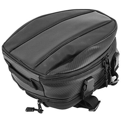 Keenso Sacoche de siège arrière de moto, sacoche de selle de grande capacité universelle 7.5L-10L Sacoche de siège/arrière étanche pour moto Sacoche de casque Organisateur Pack de rangement arrière Noir Keenso Sacoche de siège arrière de moto, sacoche de selle de grande capacité universelle 7.5L-10L Sacoche de siège/arrière étanche pour moto Sacoche de casque Organisateur Pack de rangement arrière Noir
