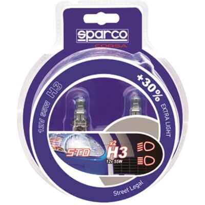 Sparco SPC SPCB0002 Ampoules pour Phares H3 PK22S Clear 55 W 12 V Sparco SPC SPCB0002 Ampoules pour Phares H3 PK22S Clear 55 W 12 V